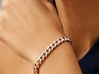Kubanisches Gliederarmband aus 14 Karat Roségold (5,90 mm)