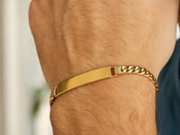 14 Karat Gelbgold Lite Cuban ID-Armband (6,00 mm)