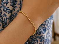 Браслет Duo Bead из жёлтого золота 14K (3.00мм)