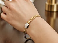 Браслет Le Serpent с изогнутыми звеньями из 14-каратного жёлтого золота (7.00 мм)