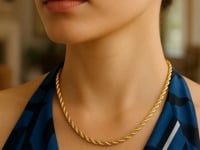 14k gult guld lätt repkedja (4,3 mm)