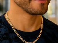 Valentino-Kette aus dreifarbigem 14-karätigem Gold mit Pavé-Fassung (3,50 mm)