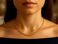 14k gult guld lätt ankarkedja (4,10 mm)