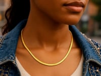 Halsband med Cubogas-kedja i guld över sterlingsilver