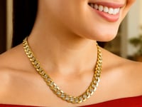 Catena a maglie larghe in oro bicolore 14k da 10 mm (9,70 mm)