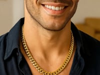 14k gult guld klassisk Miami kubansk solid kedja (10,10 mm)