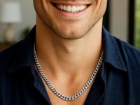 14k hvitt gull klassisk Miami kubansk solid kjede (5,00 mm)